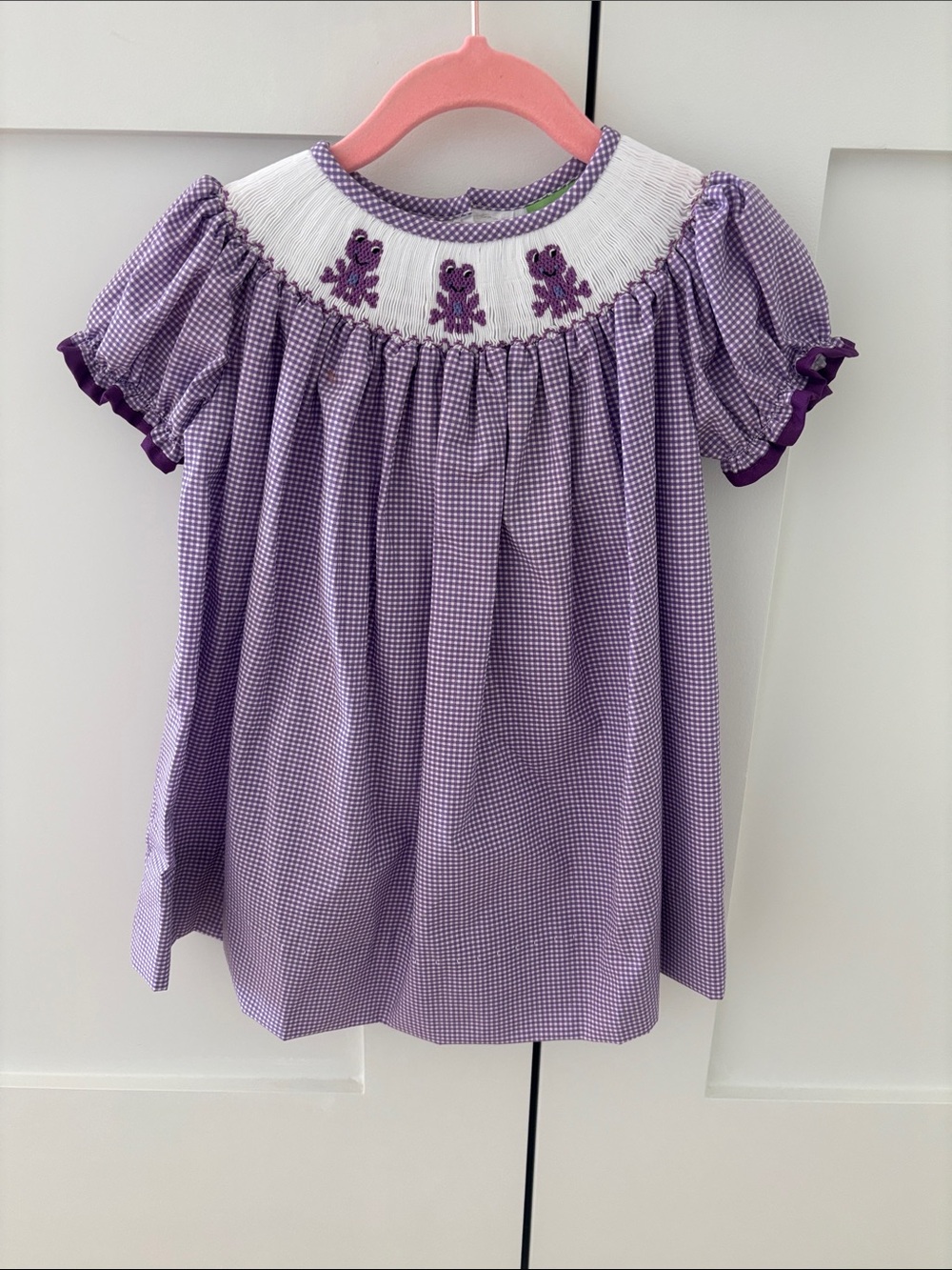 TCU Purple Smocked Girls Dress